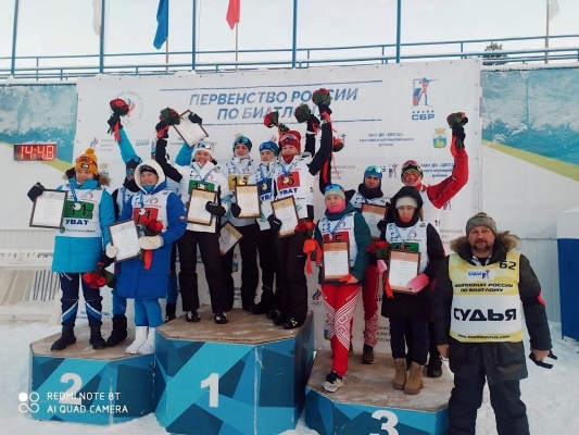 Биатлонисты Удмуртии завоевали бронзу на Первенстве России среди юниоров