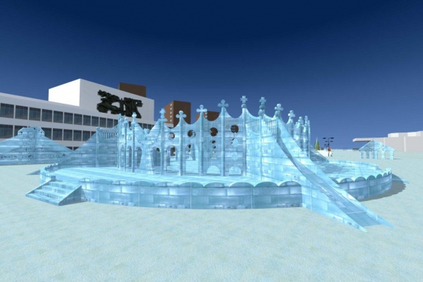 В Ижевске демонтируют ледовый городок на Центральной площади
