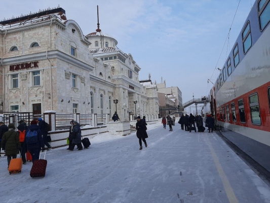 В январе 2023 года со станции Ижевск ГЖД отправились 60,4 тысячи пассажиров