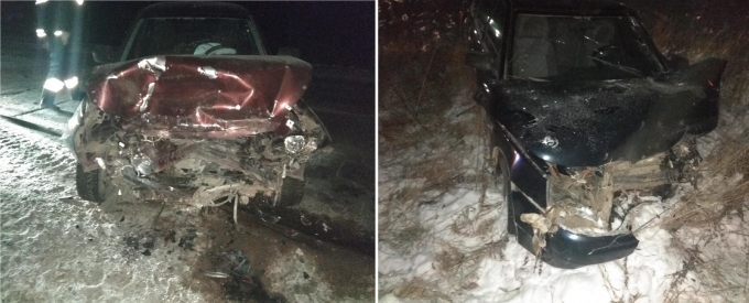 Три человека пострадали в лобовом столкновении легковых автомобилей на трассе Ижевск – Ува