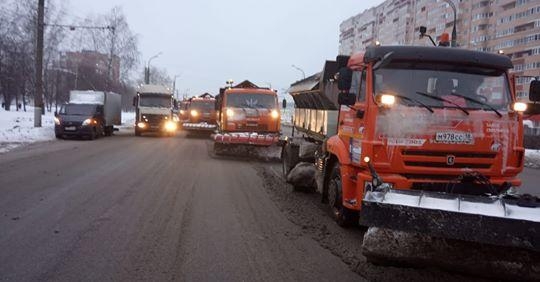 Дорожные службы Ижевска готовятся к предстоящему снегопаду