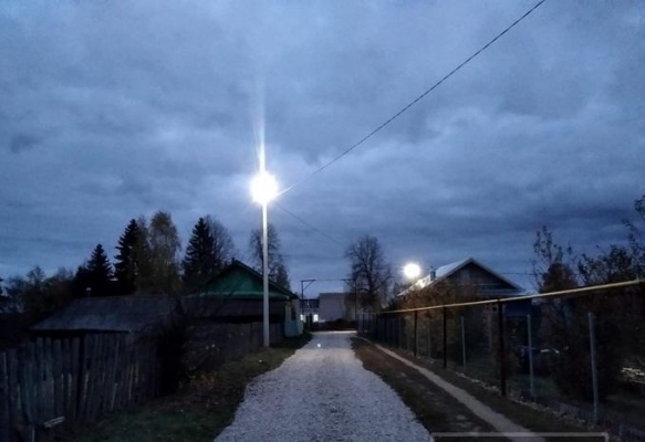 Перегоревшие фонари заменили в 53 деревнях Можгинского района 