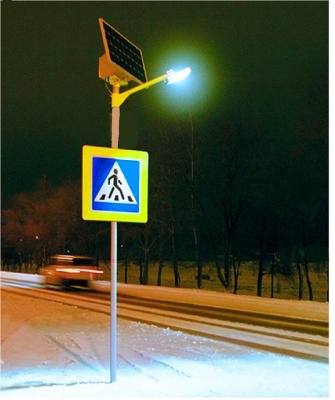 Автономное освещение пешеходного перехода появилось на трассе в Удмуртии