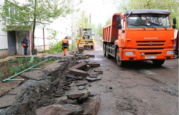 Ремонт дворов в рамках нацпроекта начался в Ижевске