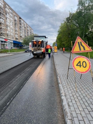 На переулке Северный в Ижевске в рамках нацпроекта начался дорожный ремонт