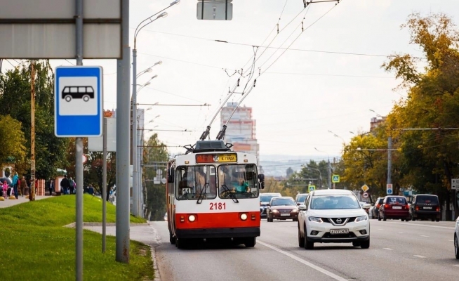 Троллейбус №14 в Ижевске перенаправили с улицы К. Либкнехта на Советскую