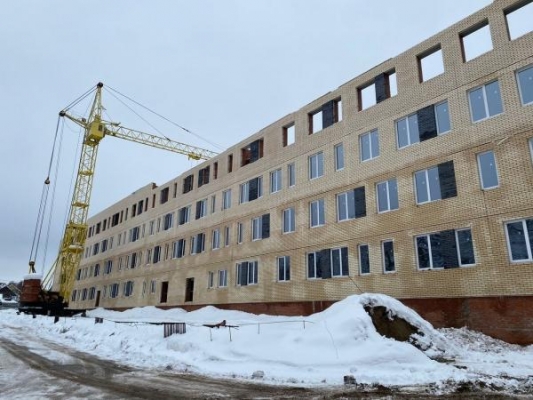 В Удмуртии продолжается строительство новой поликлиники Воткинской районной больницы