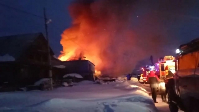 В деревне Синяр-Бодья Кизнерского района Удмуртии сгорел жилой дом