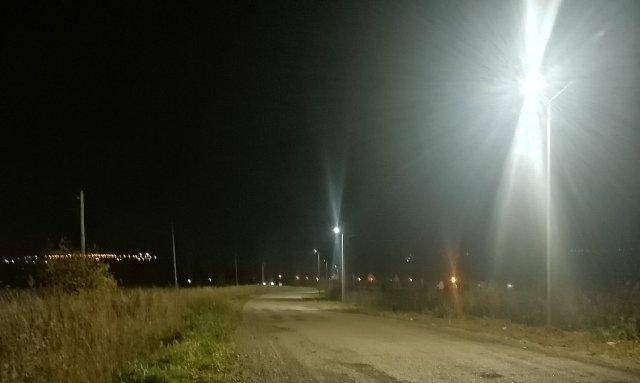 Светильники установили на дороге к микрорайону «Березка-1» в Ижевске