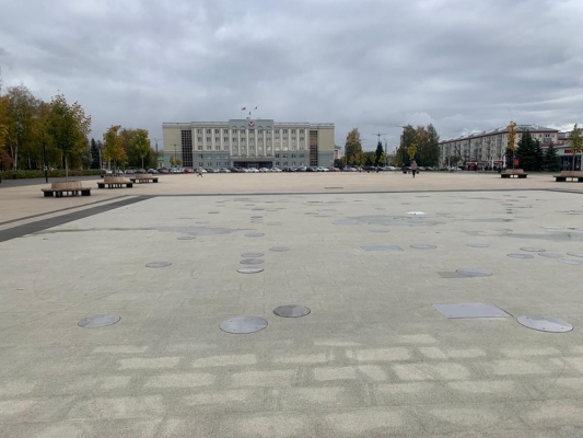 На Центральной площади Ижевска прекратил работу Светомузыкдльный фонтан