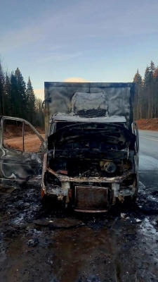 Автомобиль сгорел на 144 км трассы М-7