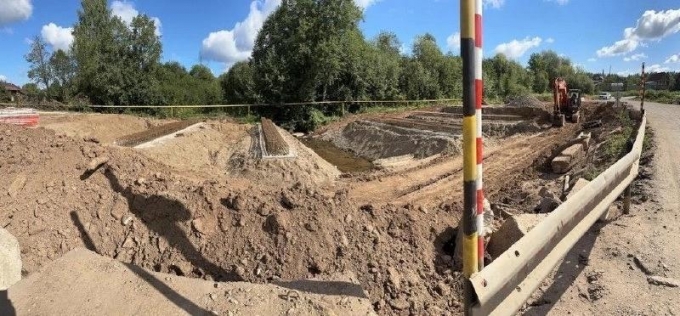 В Ижевске продолжается реконструкция моста через речку Игерманка