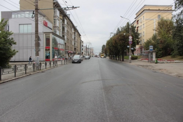 Ремонт дороги завершился на улице Советской в Ижевске