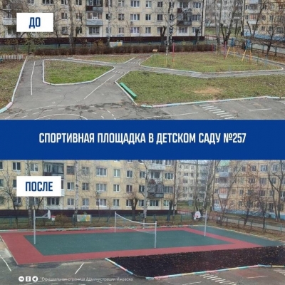 Новая спортивная площадка появилась в детском саду № 257 Ижевска