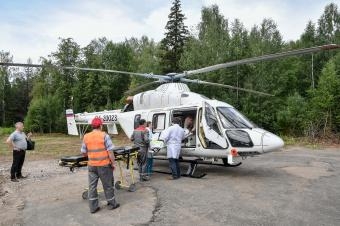 Впервые в Удмуртии пациента эвакуировали на вертолете санитарной авиации