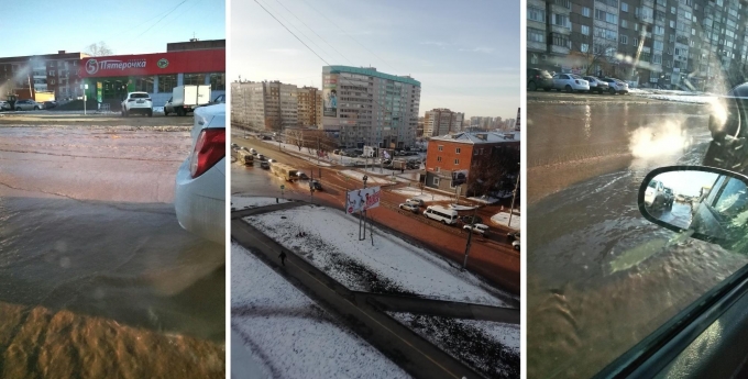 Три улицы в Ижевске заливает водой
