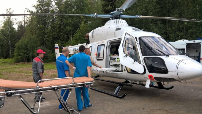 Санитарная авиация Удмуртии доставила третьего пациента в республиканскую больницу