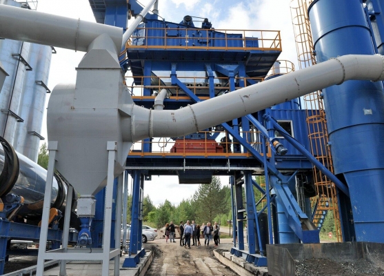 Новый асфальтобетонный завод мощностью 120 тонн в час открыли в Удмуртии