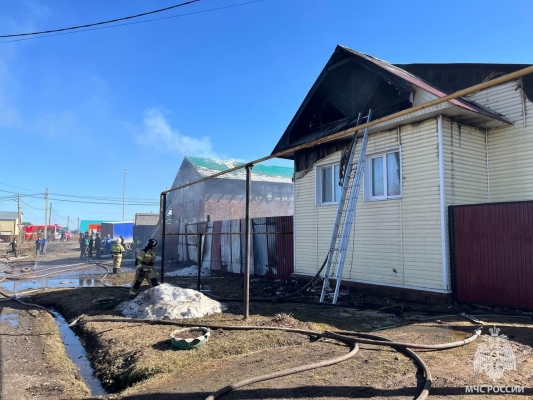 Пожар в двух домах локализовали в деревне Пирогово в Удмуртии 