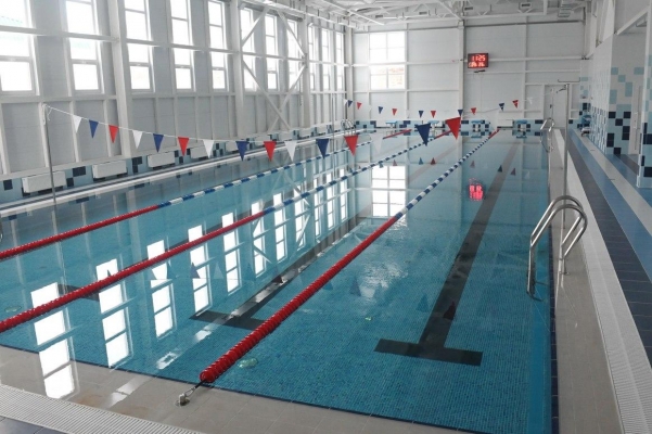 Строительство спортивно-оздоровительного центра с бассейном завершилось в селе Шаркан