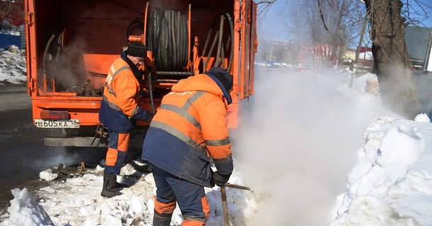 ​В Ижевске приступили к прочистке водоотводных канав в частном секторе